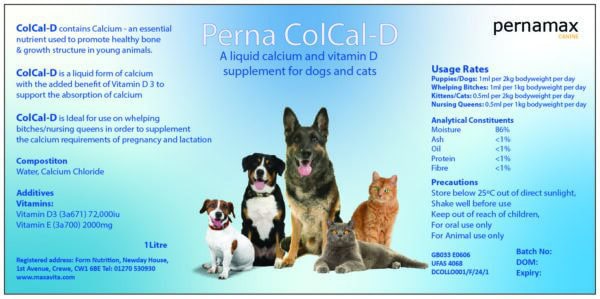 Vitamin D3 & Calcium Supplement for Dogs